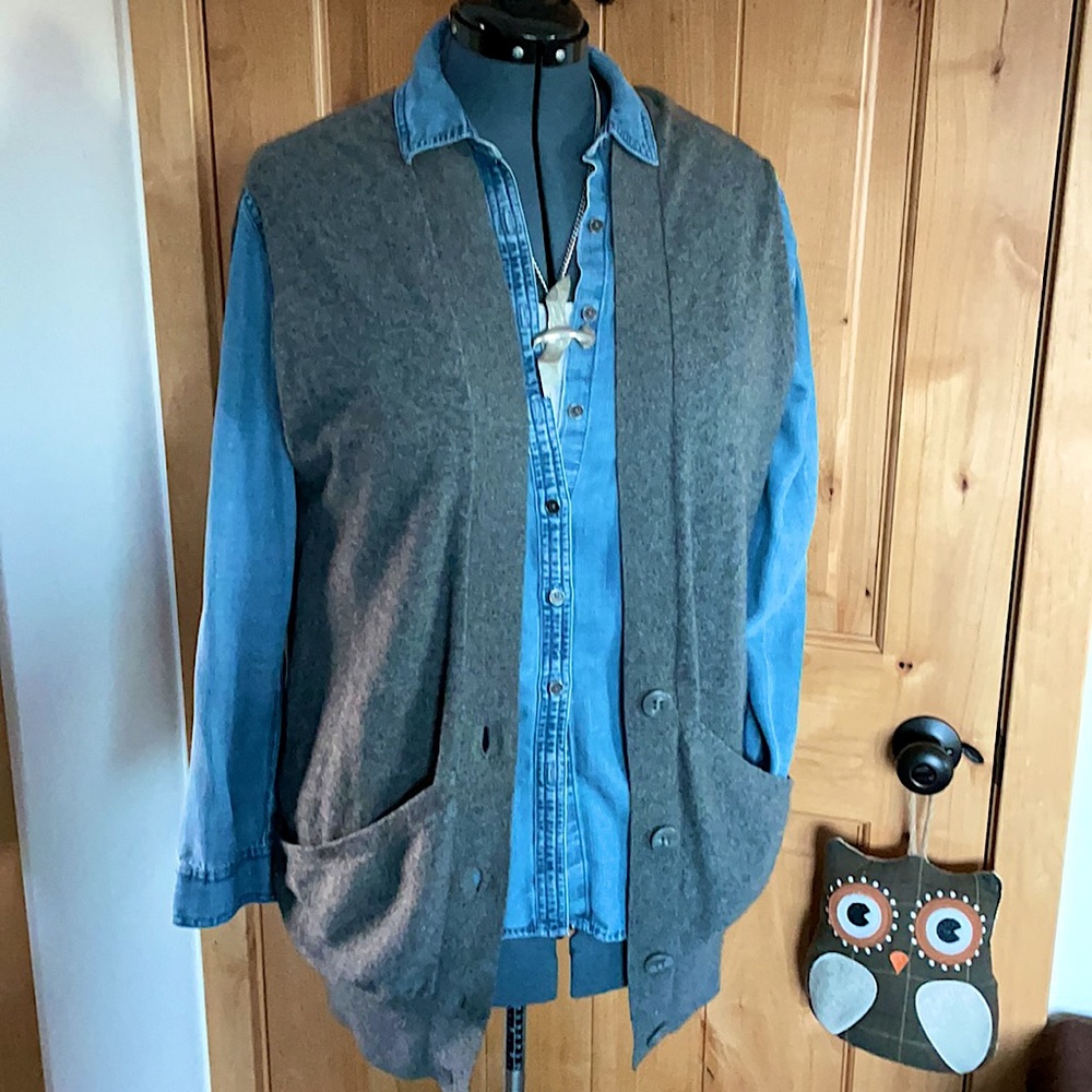 Long Vest 100% Cashmere - L